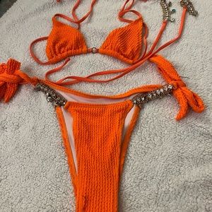 Tangerine charm bikini